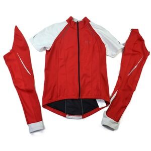 Gore Bike Wear Windstopper Soft Shell Cylcling Jacket Women's M Zip Off Sleeves